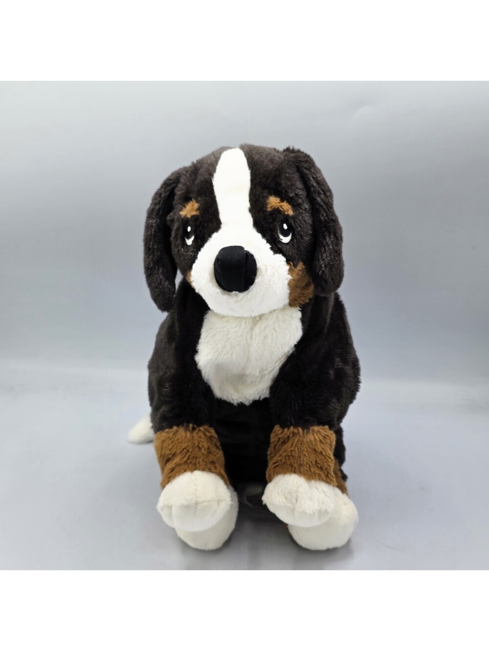 Ikea Hoppig Bernese Mountain Dog Plush Tricolored Sewn Eyes Stuffed Animal Toy